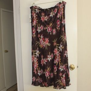 Flowered skirt - reversible